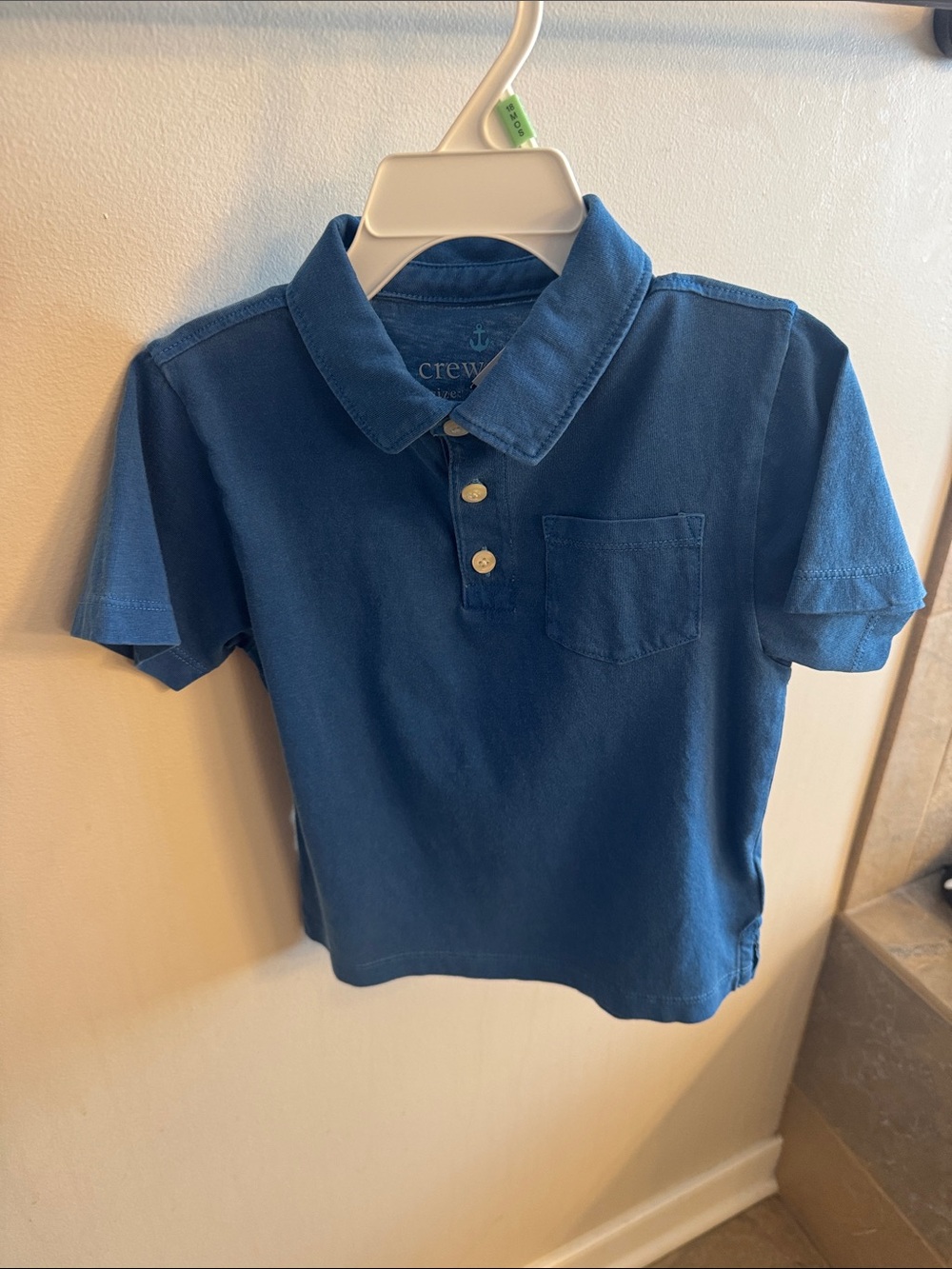 J. Crew Kids Blue Short Sleeve Polo with Chest Pocket